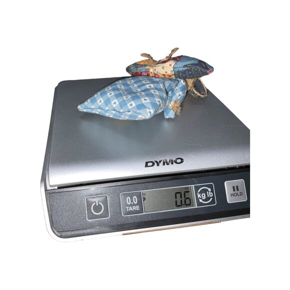 Handcrafted Patchwork Angel Doll With Blue Gingham Dress & Button Details - Picture 6 of 6